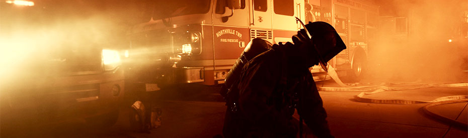 Faith Under Fire: Fireman takes a knee Promotional picture of Faith Under Fire.
